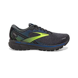 Brooks Ghost 14 Mens Road Running Shoes Grey/Yellow/Blue | USA-AUL057982